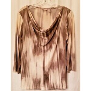 Chico's Women's Tunic Top Blouse Drape Neckline Easy Wear Size Large